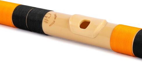 راضي المزامير | جي شارب قاعدة بانسوري لليد اليمنى | مزمار PVC متين وقابل للغسل ومقاوم للتشقق | أسود وبرتقالي | يشمل دروس الناي الهندية والإنجليزية عبر الإنترنت in Kuwait