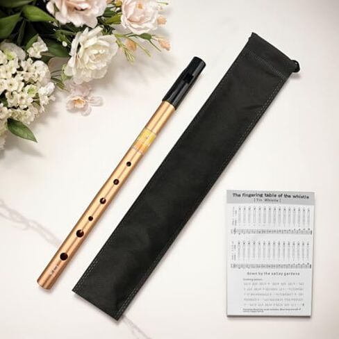 Irish Flute C & D Tuning, Metal Brushed Tube, Suitable for Beginners & Experts, High Pitch Range, Entry Level Flute Set with Accessories, Classic Design, Sturdy Durable Musical Instrument (King-D) in Saudi Arabia