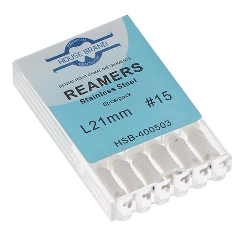 400503 HSB Endodontic Reamers 21mm #15 Stainless Steel 6/Pk in Kuwait