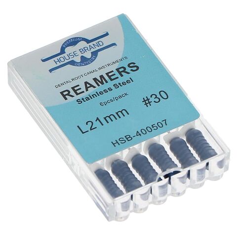 400507 HSB Endodontic Reamers 21mm #30 Stainless Steel 6/Pk in Saudi Arabia