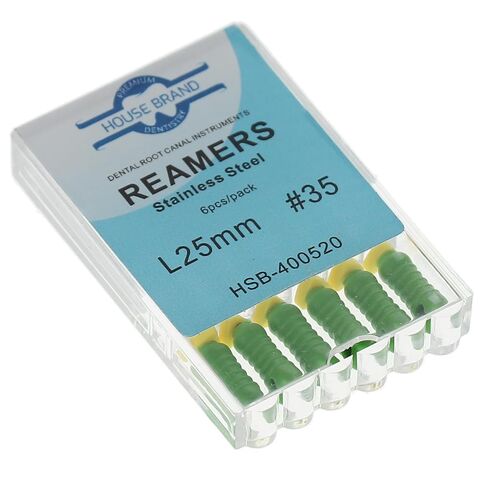 400520 HSB Endodontic Reamers 25mm #35 Stainless Steel 6/Pk in Saudi Arabia