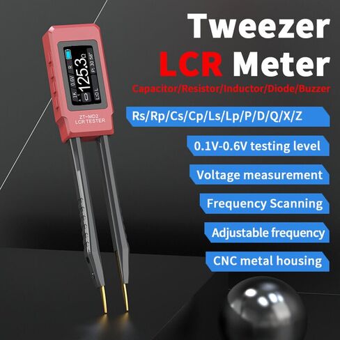 مقياس LCR، ملقط Xiangtat ZT-MD2 10 كيلو هرتز LCR بدقة 0.5%، جهاز اختبار رقمي متعدد مع شاشة OLED، جهاز اختبار SMD، ESR، المقاوم، المكثف، الحث، الجهد، التردد، الصمام الثنائي in Saudi Arabia