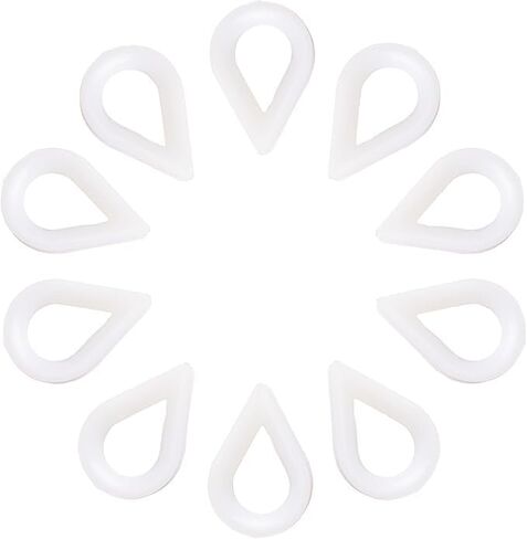 10 قطع من كشتبانات حبل الأسلاك M3، كشتبانات كابل نايلون بلاستيكي لحبل سلكي 10 مم، فتحة تزوير شديدة التحمل للرفع البحري والصناعي وخطوط الملابس الخارجية in Kuwait