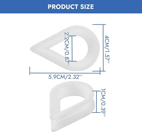 10 قطع من كشتبانات حبل الأسلاك M3، كشتبانات كابل نايلون بلاستيكي لحبل سلكي 10 مم، فتحة تزوير شديدة التحمل للرفع البحري والصناعي وخطوط الملابس الخارجية in Kuwait