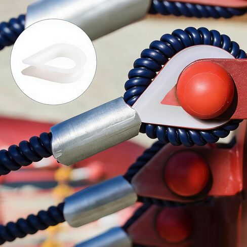 10 قطع من كشتبانات حبل الأسلاك M3، كشتبانات كابل نايلون بلاستيكي لحبل سلكي 10 مم، فتحة تزوير شديدة التحمل للرفع البحري والصناعي وخطوط الملابس الخارجية in Kuwait