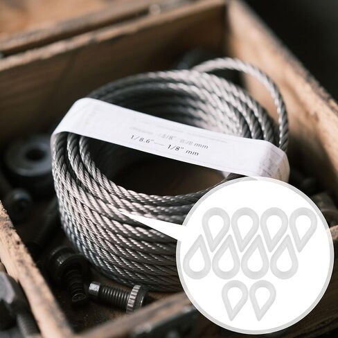 10 قطع من كشتبانات حبل الأسلاك M3، كشتبانات كابل نايلون بلاستيكي لحبل سلكي 10 مم، فتحة تزوير شديدة التحمل للرفع البحري والصناعي وخطوط الملابس الخارجية in Kuwait