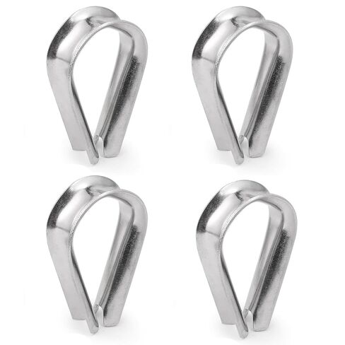 3/8 Inch M10 Stainless Steel Wire Rope Thimbles for Dia Wire Rope, Wire Rope Cable Thimbles Rigging (4 Pcs) in Kuwait