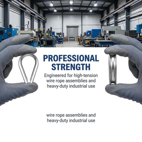 3/8 Inch M10 Stainless Steel Wire Rope Thimbles for Dia Wire Rope, Wire Rope Cable Thimbles Rigging (4 Pcs) in Kuwait