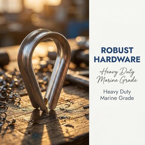 3/8 Inch M10 Stainless Steel Wire Rope Thimbles for Dia Wire Rope, Wire Rope Cable Thimbles Rigging (4 Pcs) in Kuwait