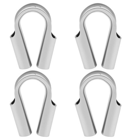 4Pcs 3/8" M10 Rope Thimbles Stainless Steel Wire Rope Tube Thimble Heavy Duty Cable Thimble 10mm Black in Kuwait