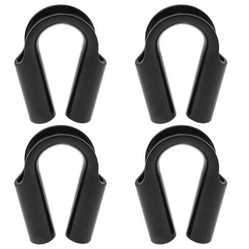 4Pcs 1/2" M12 Stainless Steel Rope Thimbles 12mm Black Wire Rope Tube Thimble Heavy Duty Cable Thimble for Cable Rigging in Saudi Arabia