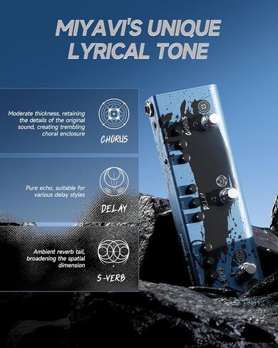 Donner X MIYAVI Multi Effects Guitar Pedal Dimension Weaver Triple Pedal 3-in-1 Guitar Pedal Chorus Delay Reverb for Electric Guitar in Saudi Arabia