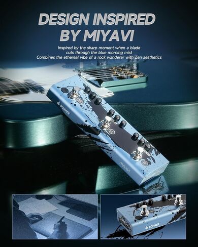 Donner X MIYAVI Multi Effects Guitar Pedal Dimension Weaver Triple Pedal 3-in-1 Guitar Pedal Chorus Delay Reverb for Electric Guitar in Saudi Arabia
