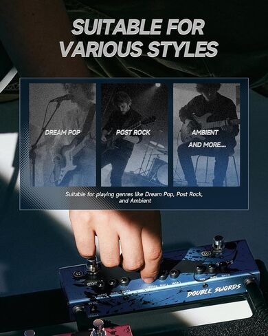 Donner X MIYAVI Multi Effects Guitar Pedal Dimension Weaver Triple Pedal 3-in-1 Guitar Pedal Chorus Delay Reverb for Electric Guitar in Saudi Arabia