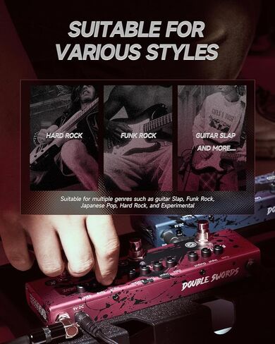 Donner X MIYAVI Multi Effects Guitar Pedal Rage Breaker Triple Pedal 3-in-1 Analog Guitar Pedal Overdrive Fuzz Boost for Electric Guitar in Saudi Arabia
