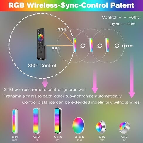 HUSUKU GT3 6000LM Boat Underwater Lights RGB Marine Color Light Kit, 72LED 12V 60W 7" IP68 Waterproof, All-Metal, Wireless Grouping and Control Auto Sync, for Yacht Boat Dock Transom Pontoon Lights in Kuwait