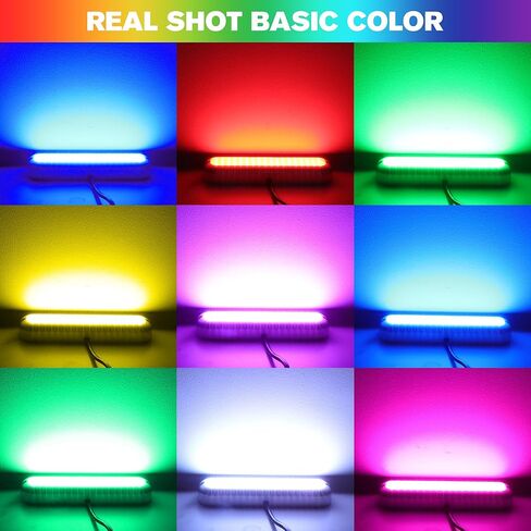 HUSUKU GT3 6000LM Boat Underwater Lights RGB Marine Color Light Kit, 72LED 12V 60W 7" IP68 Waterproof, All-Metal, Wireless Grouping and Control Auto Sync, for Yacht Boat Dock Transom Pontoon Lights in Kuwait