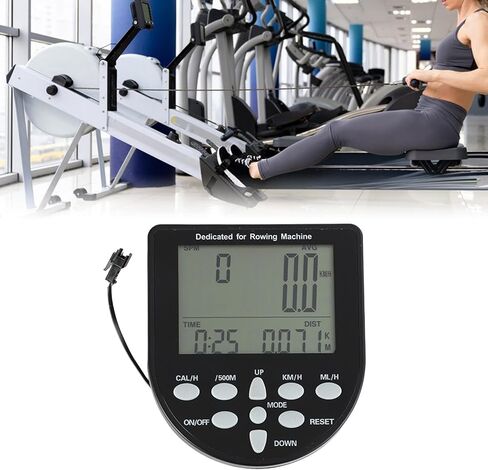 Colaxi Water Resistance Rowing Machine Counter Monitor Timer Meter for Time Distance Display Fitness Bike Treadmills Fan Bikes in Kuwait