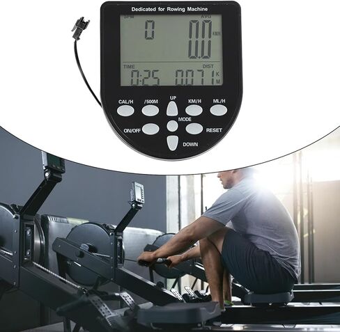 Colaxi Water Resistance Rowing Machine Counter Monitor Timer Meter for Time Distance Display Fitness Bike Treadmills Fan Bikes in Kuwait