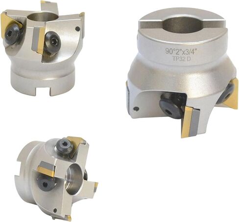 2 × 3/4 بوصة وجه قابل للفهرسة متوافق مع المطحنة ذات الحشوات استخدم TPG32 إدراج 90 درجة in Kuwait