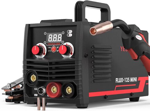 YESWELDER FLUX-135 MINI 135Amp MIG Welder,110V Flux Core Gasless Welder, Flux MIG/Lift TIG/Stick 3-in-1 Welding Machine in Kuwait