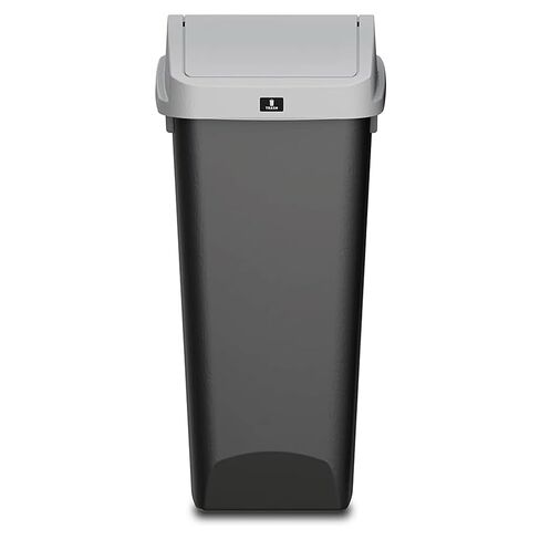 Glad Link & Sort 12 Gallon Waste and Recycling Bin, Linkable Plastic Trash Can with Odor Protection Swing Top and Lift Up Lid, Black in Saudi Arabia