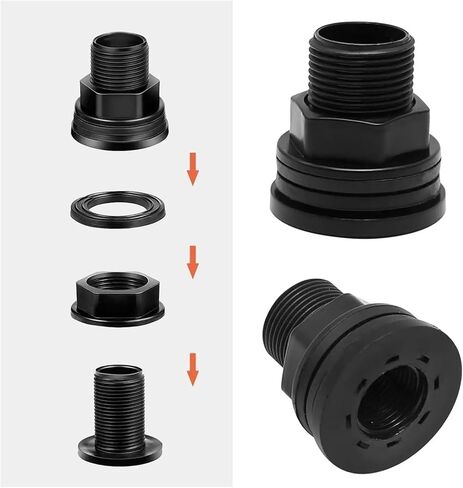 محول الحاجز الملولب سهل التركيب، موصل خزان المياه الاحترافي للخزانات، براميل المطر، أحواض البرك in Kuwait