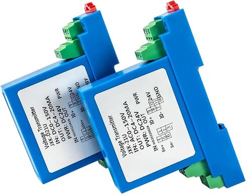 مستشعر الجهد 35 مم DIN Rail AC / DC محول 1000V 4-20mA إلى 0-10V 1-5V DC 24V AC Transmitter (0-5V Output، OtherDC 24V) in Kuwait