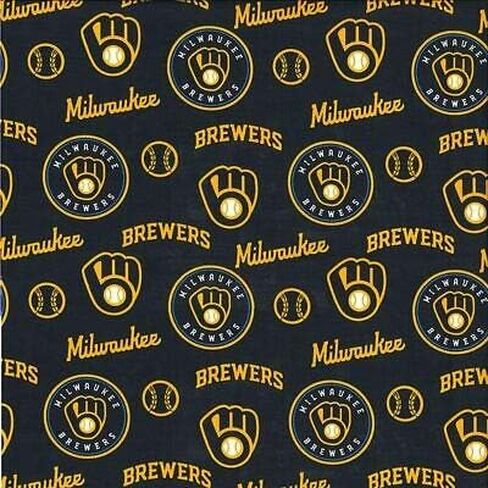طباعة نسيج قطني لفريق ميلووكي برويرز MLB البيسبول الرياضي من The Yard 60341B in Kuwait