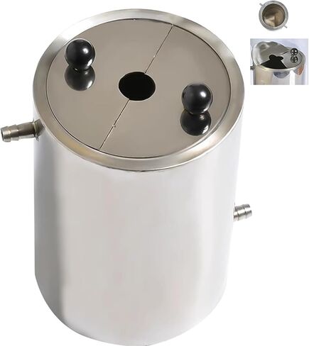 Laboratory Stainless Steel Drum, Double Layer Stainless Steel Disperser Barrel with 2 Semicircular Covers, 99mm Inner Diameter, Outer 127mm, for Laboratory Disperser Stirrer in Kuwait