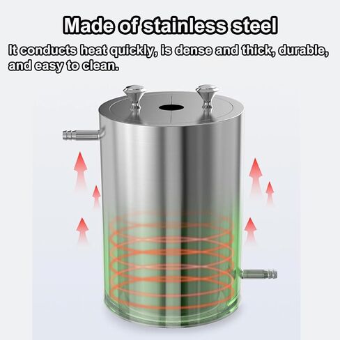 1.5l Laboratory Disperser Barrel, Stainless Steel Disperser Mixing Drum with Includes Lid, Inner Diameter 100mm, Outer Diameter 125mm, Thickness 12.5mm, for Laboratory Stirrer in Kuwait