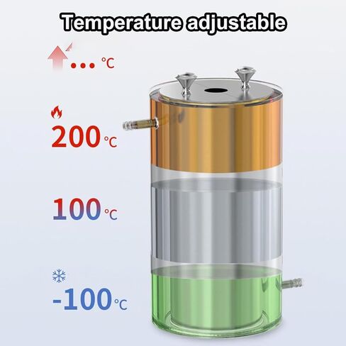 1.5l Laboratory Disperser Barrel, Stainless Steel Disperser Mixing Drum with Includes Lid, Inner Diameter 100mm, Outer Diameter 125mm, Thickness 12.5mm, for Laboratory Stirrer in Kuwait
