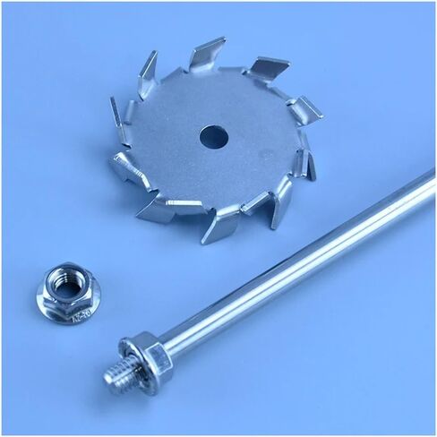 دافعة خلاط مختبر التحريك من الفولاذ المقاوم للصدأ 304 قرص تشتيت من الفولاذ المقاوم للصدأ مع قضيب التحريك بأحجام متعددة (قرص 8 سم مع قضيب) in Kuwait