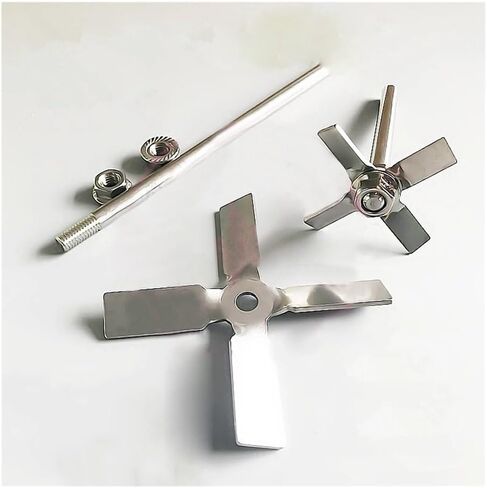 Stainless steel stirring paddle lab mixer impeller 304 Stainless Steel Four-Blade Laboratory Stir Bar For Lab Mixer, Multiple Sizes(Four leaves 100mm) in Saudi Arabia