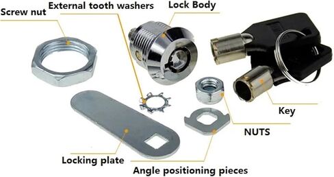 درج أنبوبي قفل كامة مرتبط مختلف لباب صندوق البريد خزانة صندوق الأدوات مع 2 مفاتيح الأثاث الأجهزة 20 مللي متر HT274 1 قطعة in Kuwait