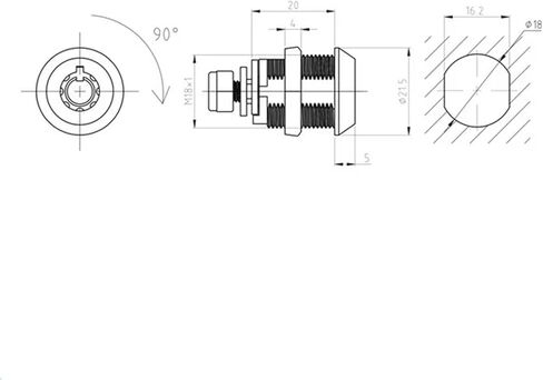 درج أنبوبي قفل كامة مرتبط مختلف لباب صندوق البريد خزانة صندوق الأدوات مع 2 مفاتيح الأثاث الأجهزة 20 مللي متر HT274 1 قطعة in Kuwait