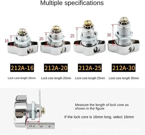 Furniture Security Locks Cam Cylinder Door Cabinet Mailbox Drawer Cupboard Locker Padlock 1Pcs(25mm) in Saudi Arabia