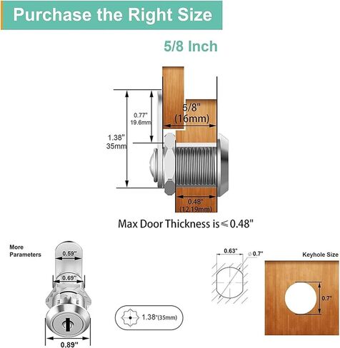 30 مللي متر مجموعة غلق كامة باب خزانة صندوق البريد درج خزانة خزانة سبائك الزنك اسطوانة مع 2 مفاتيح الأثاث الأجهزة 1 قطعة in Kuwait