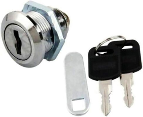 16mm Drawer Cabinet Lock Security Mail Box Locker Cam Cupboard Door Tongue with 2 Key Furniture Hardware Accessories 1Pcs in Kuwait