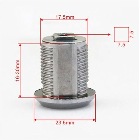 16mm Drawer Cabinet Lock Security Mail Box Locker Cam Cupboard Door Tongue with 2 Key Furniture Hardware Accessories 1Pcs in Kuwait