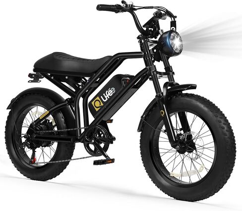 Qlife Electric Bike for Adults/Teens Spark-1500W Peak Motor 20" Fat Tires 28MPH(Unlock to 35MPH) Dirt Bike, 624-1248Wh Removable Battery Ebike, Dual Suspension & Brakes Motorcycle, 21-Speed Bicycle in Saudi Arabia