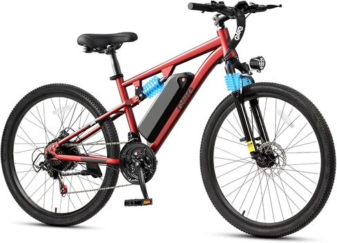 Qlife Electric Bike for Adults/Teens Racer-28MPH 21-Speed Peak 1200W Brushless Motor Adult Electric Bicycles, 48V 10.4Ah Removable Battery Mountain Ebike, Up to 55 Miles, 27.5X2.1 Tire E Bike in Saudi Arabia