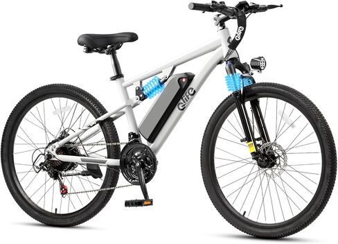 Qlife Electric Bike for Adults/Teens Racer-28MPH 21-Speed Peak 1200W Brushless Motor Adult Electric Bicycles, 48V 10.4Ah Removable Battery Mountain Ebike, Up to 55 Miles, 27.5X2.1 Tire E Bike in Saudi Arabia