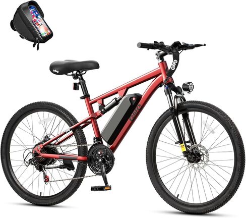 Qlife Electric Bike for Adults/Teens Racer-28MPH 21-Speed Peak 1200W Brushless Motor Adult Electric Bicycles, 48V 10.4Ah Removable Battery Mountain Ebike, Up to 55 Miles, 27.5X2.1 Tire E Bike in Saudi Arabia