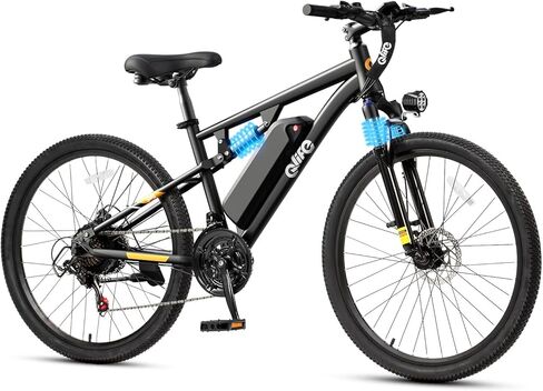 Qlife Electric Bike for Adults/Teens Racer-28MPH 21-Speed Peak 1200W Brushless Motor Adult Electric Bicycles, 48V 10.4Ah Removable Battery Mountain Ebike, Up to 55 Miles, 27.5X2.1 Tire E Bike in Saudi Arabia
