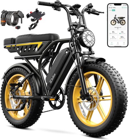 دراجة كهربائية TST للبالغين بقدرة 1500 واط، وإطار سمين مقاس 20 بوصة، ومناسبة لجميع التضاريس، و60/130 ميلًا، و28 ميلاً في الساعة، ودراجة ترابية كهربائية - بطارية 48 فولت 15/30 أمبير تم اختبارها على دراجة كهربائية تعمل بالطاقة UL 2849 in Kuwait