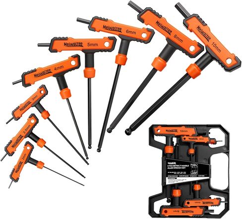Meiwaltee Allen Wrench Set, 26PCS Metric (1.27-10mm) & SAE (0.05"-3/8") Allen Key Set, L-Hex Key Set With Long Arm Ball End,Visible Size-Marked For Bicycle - Appliance Repair, Furniture Assembly in Kuwait