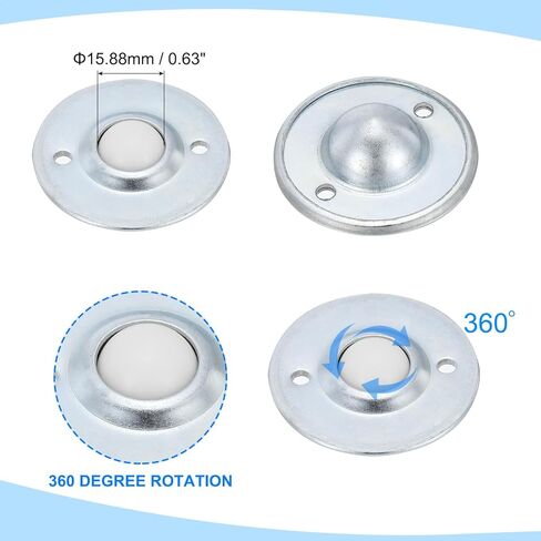 PATIKIL 5/8" Roller Ball Transfer Bearing, 6 Pcs Round Ball Transfer Unit Nylon, Carbon Steel Casters for Conveyor Roller Stand Transmission Furniture in Saudi Arabia