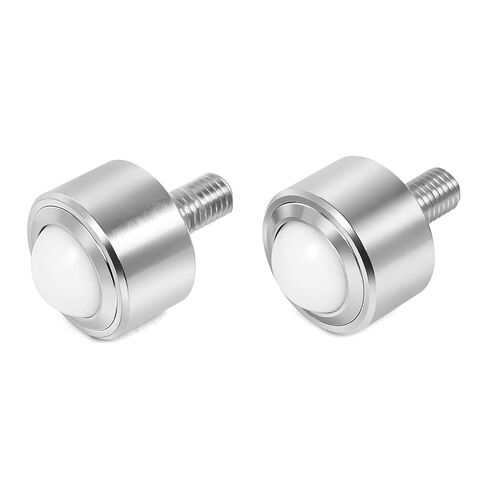 Ball Caster Roller Transfer Bearing - Ball Transfer Unit Appliance Caster Transmission 1 Inch M12,Stud Mounted,Thread Stem,Nylon & Carbon Steel,550 Lbs Total Load Capacity,Set of 4 in Kuwait
