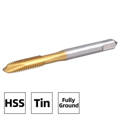 M3 X 0.35 صنبور لولبي مدبب، HSS طلاء تيتانيوم سدادة لولبية نقطة توصيل M3 x 0.35 in Kuwait